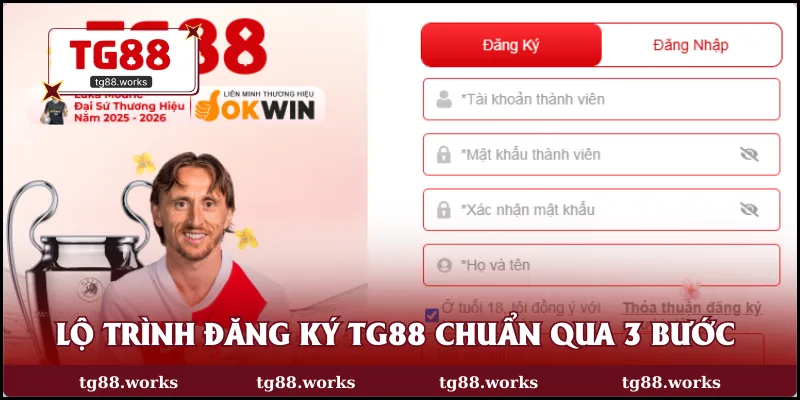 Lộ trình đăng ký TG88 chuẩn qua 3 bước 