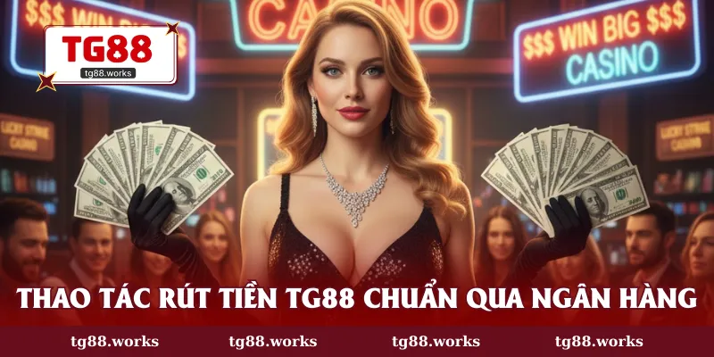 Thao tác rút tiền TG88 chuẩn qua ngân hàng